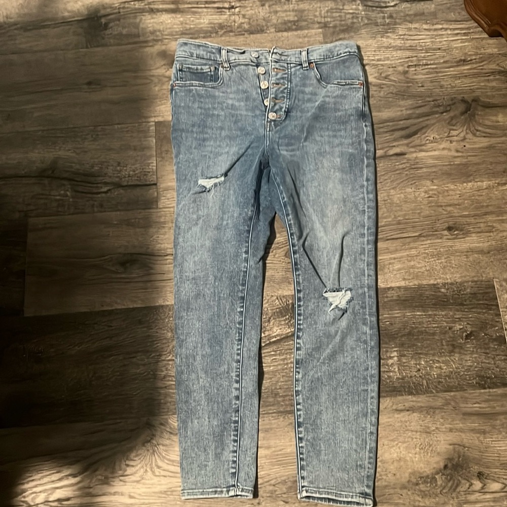 Express skinny high rise jeans size 8 short